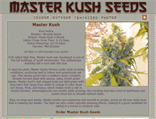 Tablet Screenshot of masterkushseeds.com